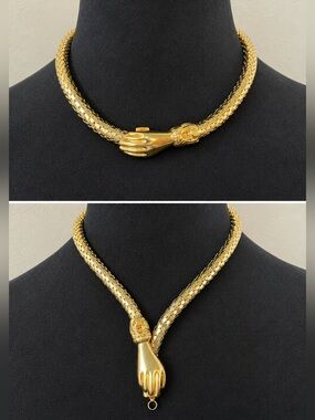 Authentic Vintage Chainmail Snake Mesh Adjustable Necklace